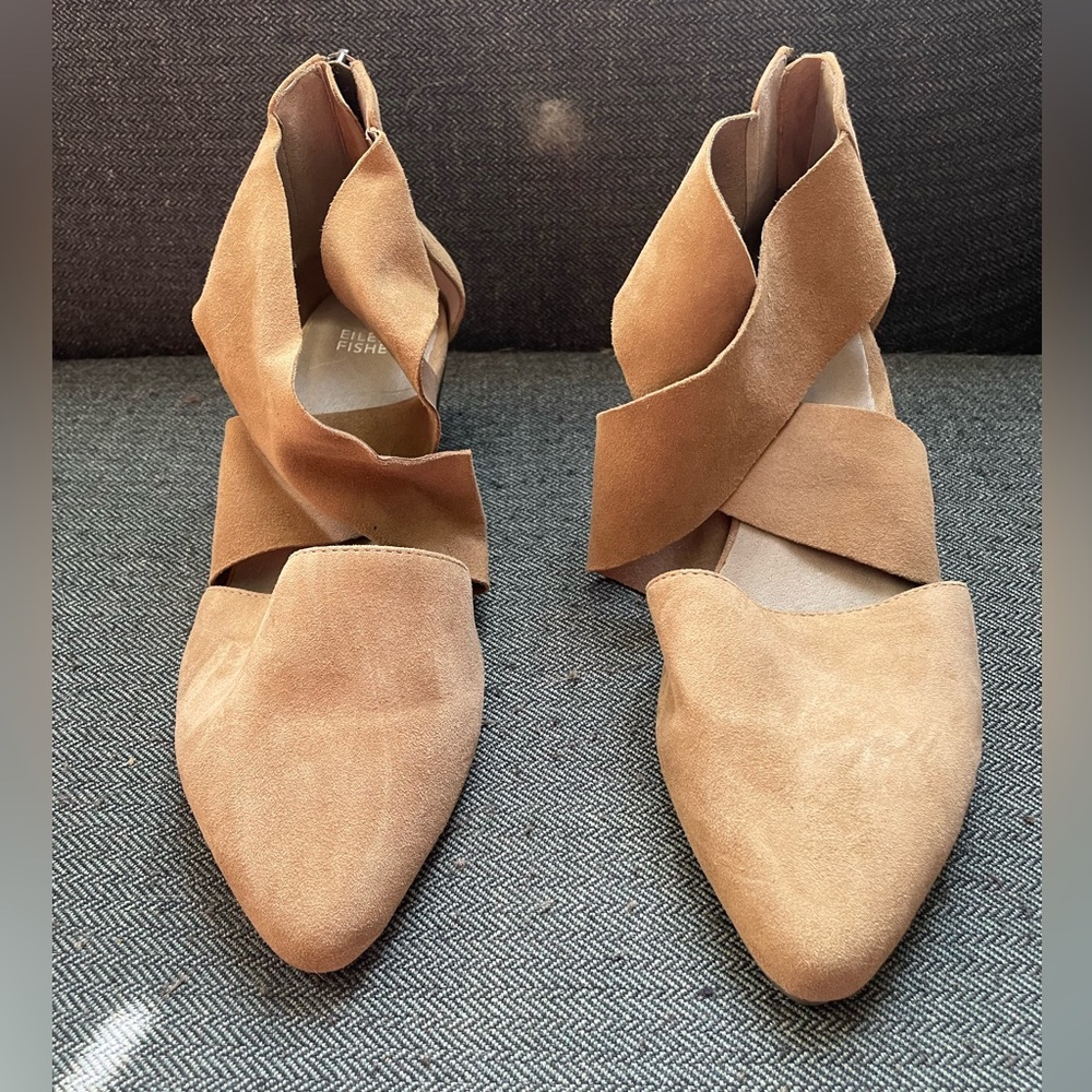 Eileen Fisher Vera Pumps Tan Suede